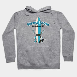 Santa Cruz California Hang Loose Surfboard Shaka Man Hoodie